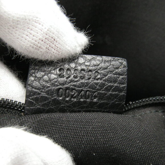 Gucci Tote Bag Canvas Leather Black - Picture 7 of 10